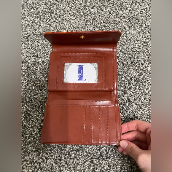 Vintage Lee Sands brown eel skin wallet - Picture 2 of 5